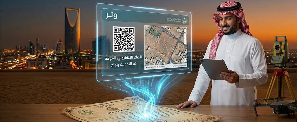 تحديث صك ورقي الى الكتروني